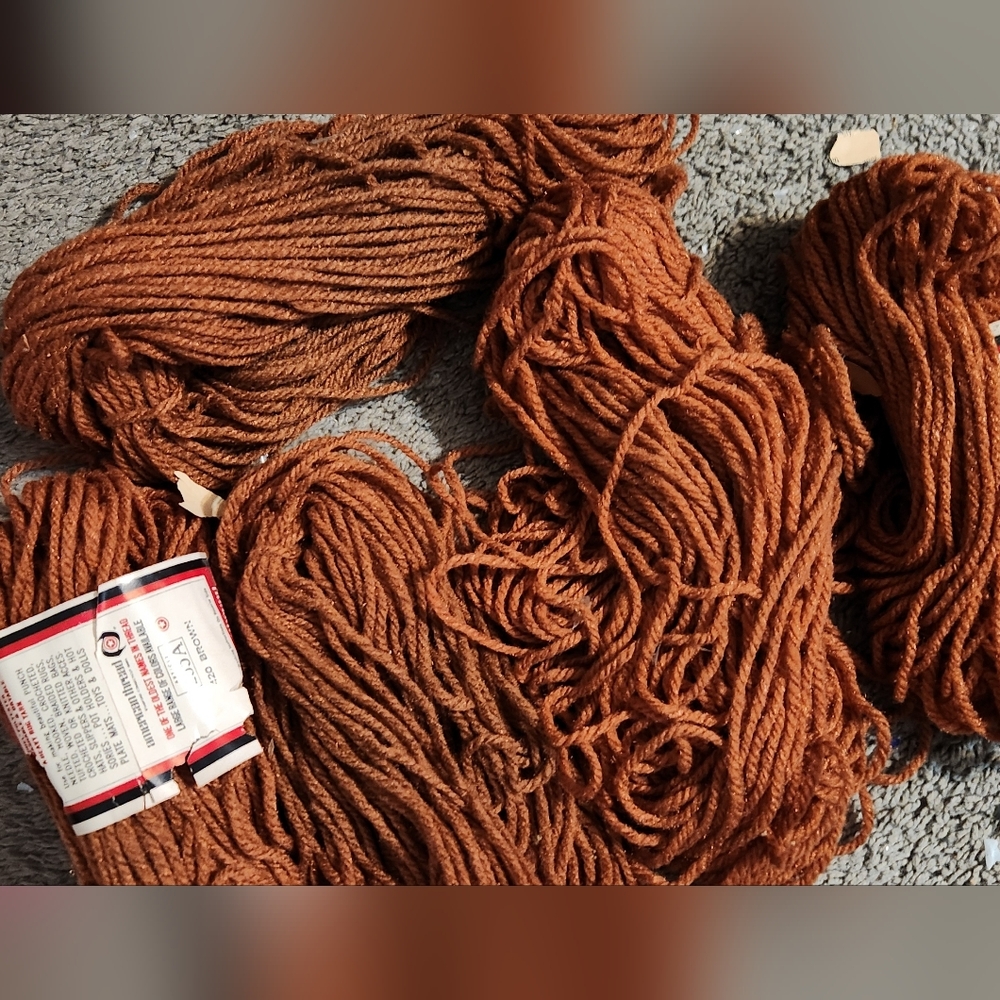 American Thread Aunt Lydia's Heavy Rug Yarn Vintage Lot Of 4 Unwrapped Yarn